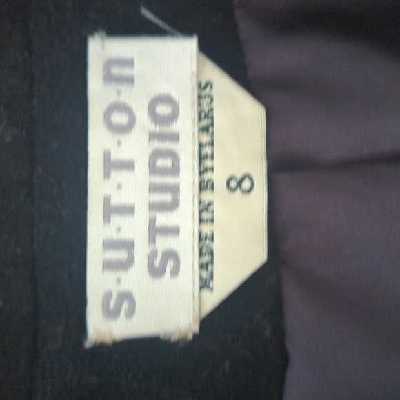 Vtg 90s Wool/Cashmere Blend Black Old Money Classic Long Line Blazer Sz 8 - Picture 6 of 9